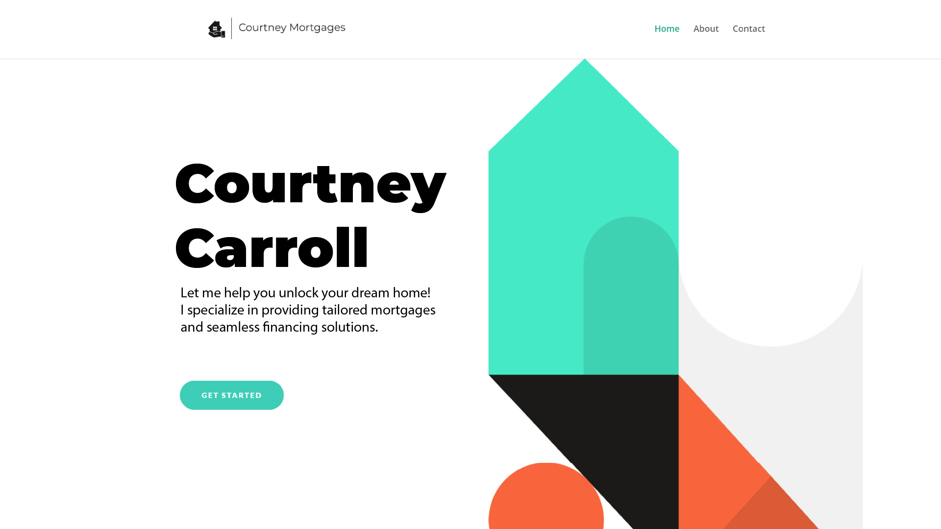 Mortgage broker website home page